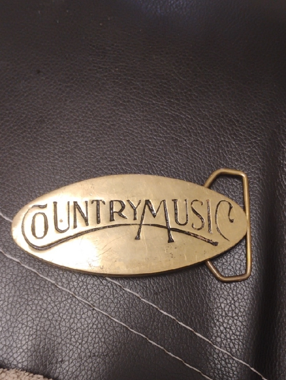 1970 VINTAGE COUNTRY MUSIC #713 SOLID BRASS BELT BUCKLE NRMINT CONDITION